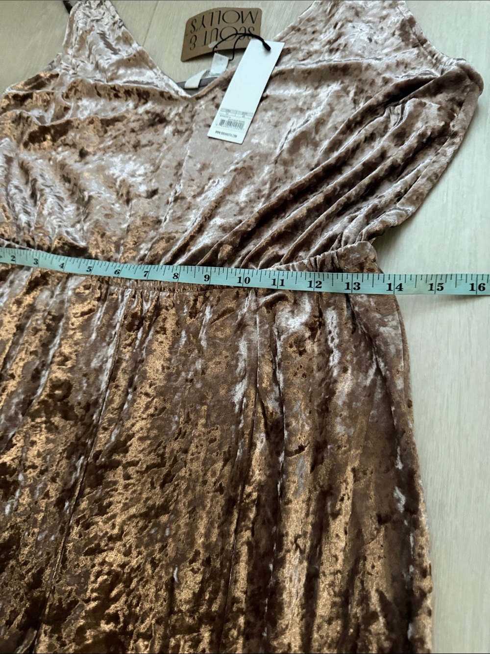 BB Dakota Mauve Velvet Spaghetti-Strap Wide Leg Jumpsuit - Picture 7 of 11